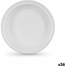 Set of reusable plates Algon White 22 x 22 x 1,5 cm (36 Units)