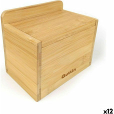 Salt Shaker with Lid Quttin Brown Bamboo 14 x 9 x 9,5 cm (12 Units)