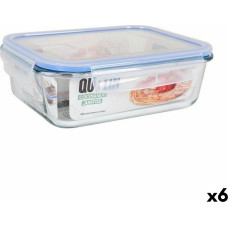 Hermetic Lunch Box Quttin Rectangular 1,5 L 23 x 17,5 x 7,6 cm (6 Units)