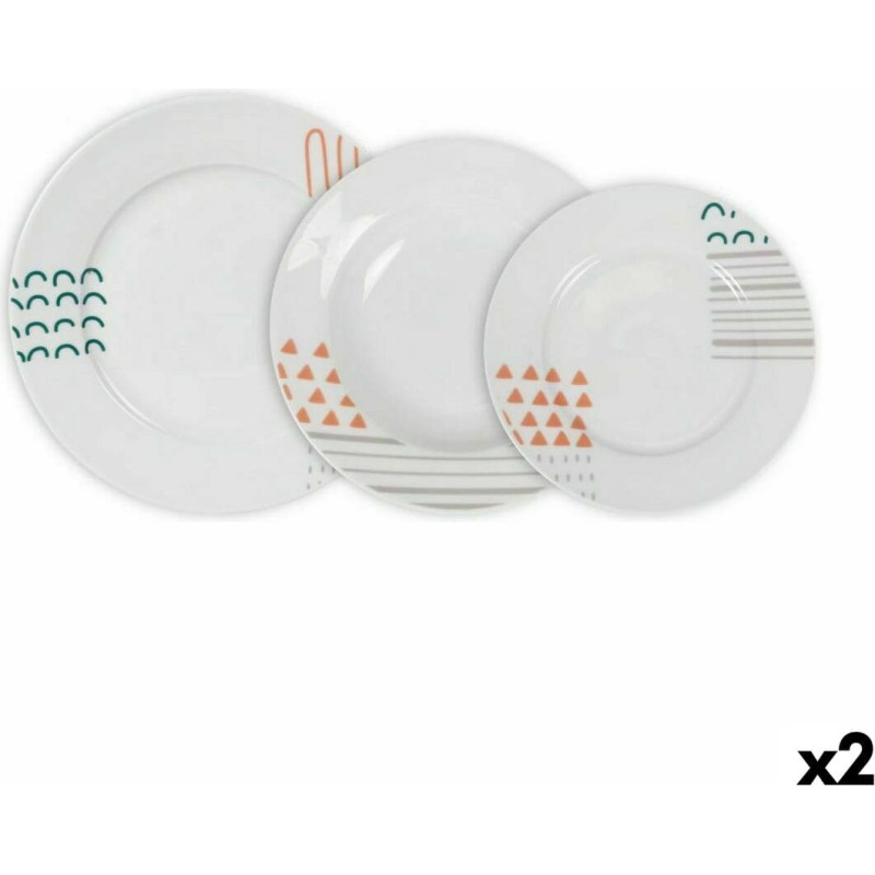 Dinnerware Set La Mediterránea Veronique Circular 12 Pieces (2 Units)