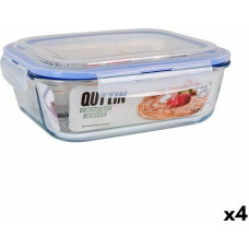 Hermetic Lunch Box Quttin   Rectangular 2,4 L (4 Units)