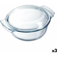 Oven Dish Pyrex Classic Vidrio Transparent Glass 33 x 26 x 12 cm With lid (3 Units)