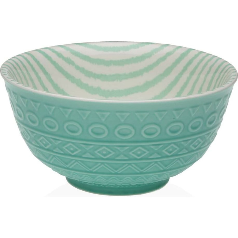 Snack Bowl Versa Turquoise Ceramic Porcelain 16 x 7,7 x 16 cm