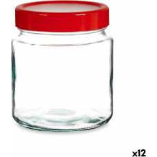 Tin Red Transparent Glass polypropylene (1 L) (12 Units)