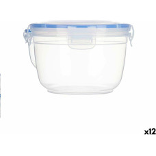 Hermetic Lunch Box Cylinder Transparent polypropylene 1,2 L 15,5 x 10,5 x 15,5 cm (12 Units)