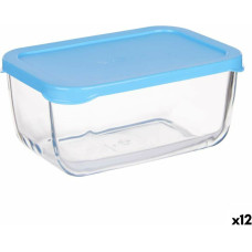 Pusdienu kastīte SNOW BOX Zils Caurspīdīgs Stikls Polietilēns 790 ml (12 gb.)