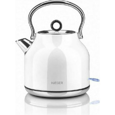 Water Kettle and Electric Teakettle Haeger EK-22W.023A Stainless steel White 2200 W 1,7 L