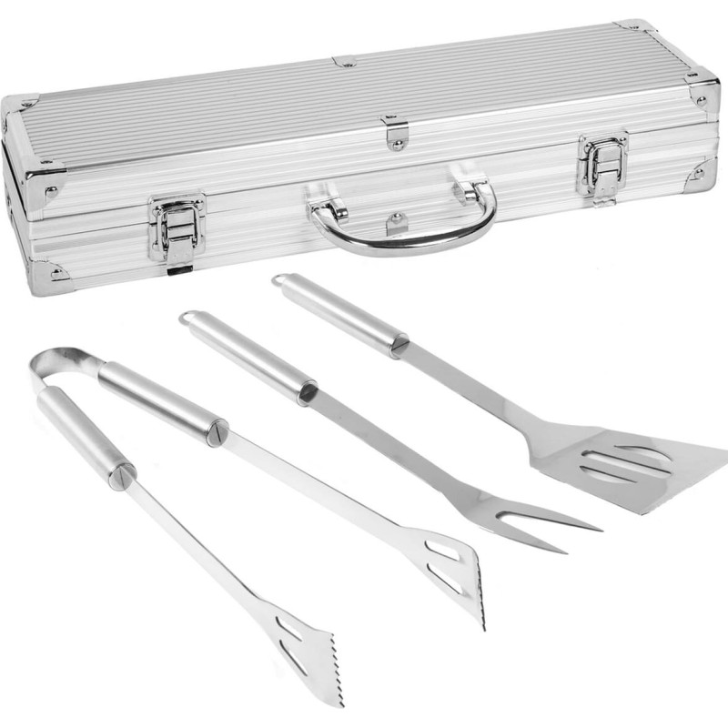 BBQ Utensils Kit with Case Stainless steel 37 x 10 x 8 cm