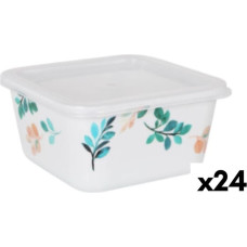 Square Lunch Box with Lid La Mediterránea Alba Melamin 11 x 11 x 5,5 cm (24 Units)