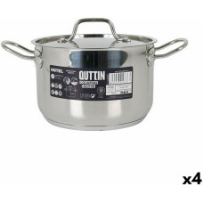 Casserole with Lid Quttin Hotel Steel ø 20 x 13 cm (4 Units)