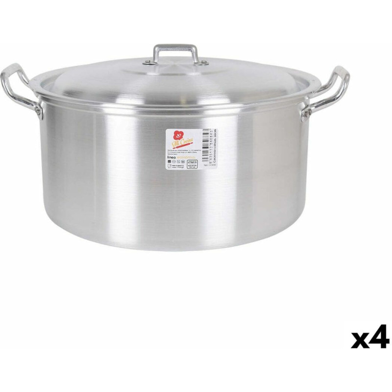 Casserole with lid Aluminium 38,5 x 33 x 18,5 cm (4 Units)