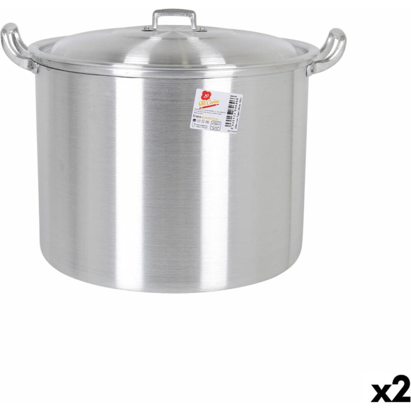 Casserole with Lid Aluminium 39 x 33 x 27 cm (2 Units)