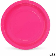 Plate set Algon Disposable Cardboard Fuchsia 20 x 20 x 1,5 cm (36 Units)