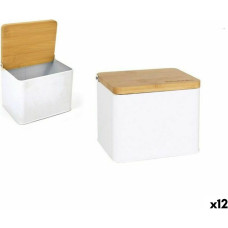 Salt Shaker with Lid Privilege Metal Bamboo 14 x 11 x 11 cm (12 Units) (14 x 11 x 11 cm)