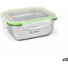 Hermetic Lunch Box Quttin Squared Stainless steel 400 ml 12 x 12 x 6 cm (12 Units)