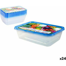 Set of 10 lunch boxes Privilege 49786 500 ml Rectangular 17,5 x 12 x 4 cm (24 Units)