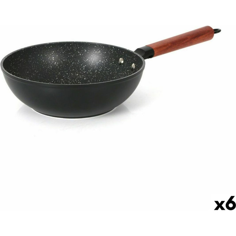 Wok Pan Quttin Doha Toughened aluminium 47 x 24 x 8 cm (6 Units)