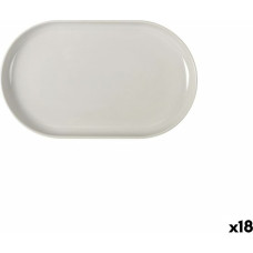 Snack tray La Mediterránea Ivory Oval 25 x 15 x 2,2 cm (18 Units)