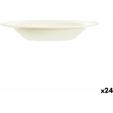 Deep Plate Arcoroc Intensity Beige Glass (22 cm) (24 Units)