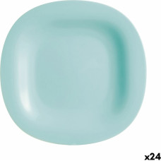 Flat plate Luminarc Carine Turquoise Glass (Ø 27 cm) (24 Units)