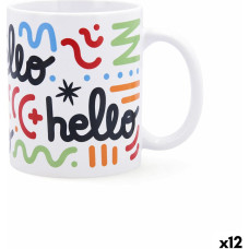 Cup Quid Hello Comics Multicolour Ceramic 330 ml (12 Units)