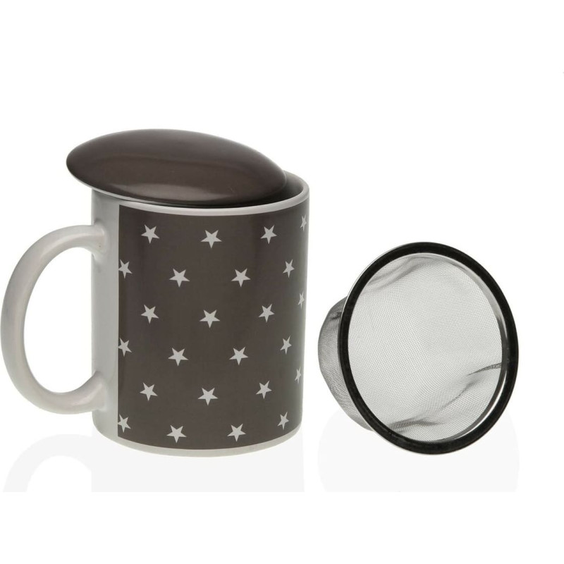 Cup with Tea Filter Versa Stars Porcelain Steel