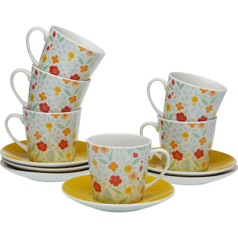 Piece Coffee Cup Set Versa Flandes 6 Units Porcelain