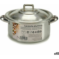 Casserole with lid Ø 14 cm Silver Aluminium 1 L (10 Units)