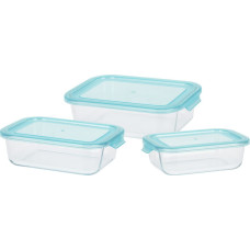 Set of 3 lunch boxes Excellent Houseware Crystal