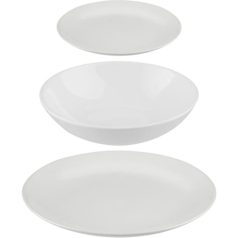 Tableware Secret de Gourmet Ceramic White 18 Pieces