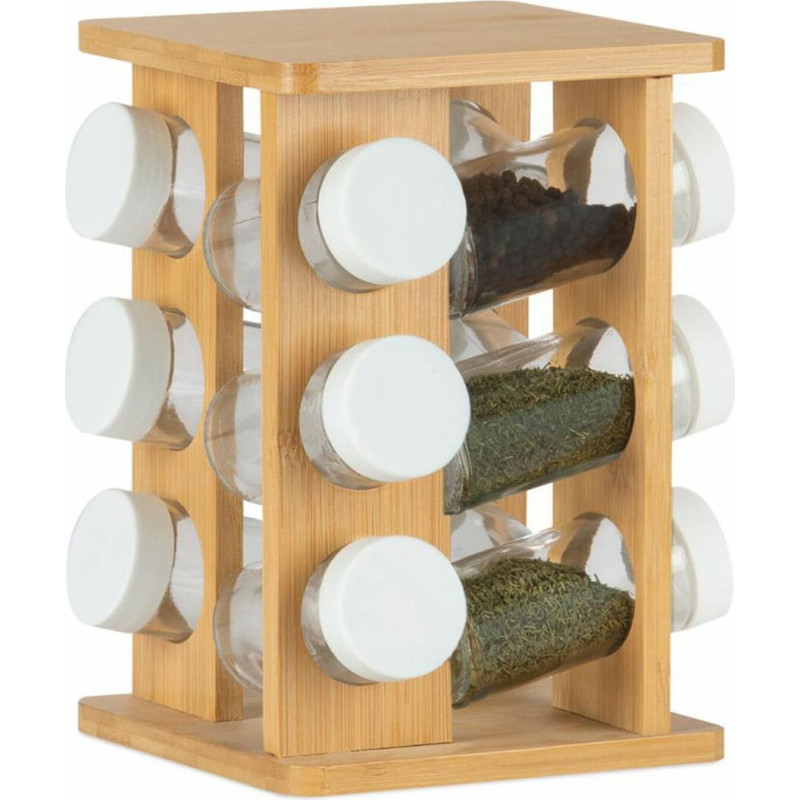 Bamboo Spice Rack Andrea House cc72105 Rotating