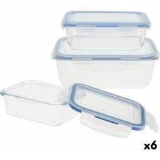 Set of Stackable Hermetically-sealed Kitchen Containers Max Home 6 Units 23 x 7,5 x 17,5 cm