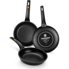 Non-stick frying pan BRA Sartén Efficient Ø 22 cm Black Aluminium