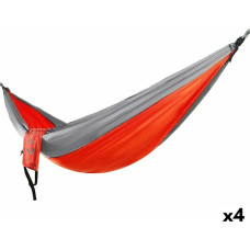 Hanging Hammock Aktive Red Grey 300 x 0,5 x 140 cm (4 Units)