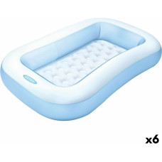 Inflatable Paddling Pool for Children Intex Rectangular Blue White 90 L 166 x 25 x 100 cm (6 Units)