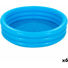 Inflatable Paddling Pool for Children Intex Blue Rings 581 L 168 x 40 cm (6 Units)