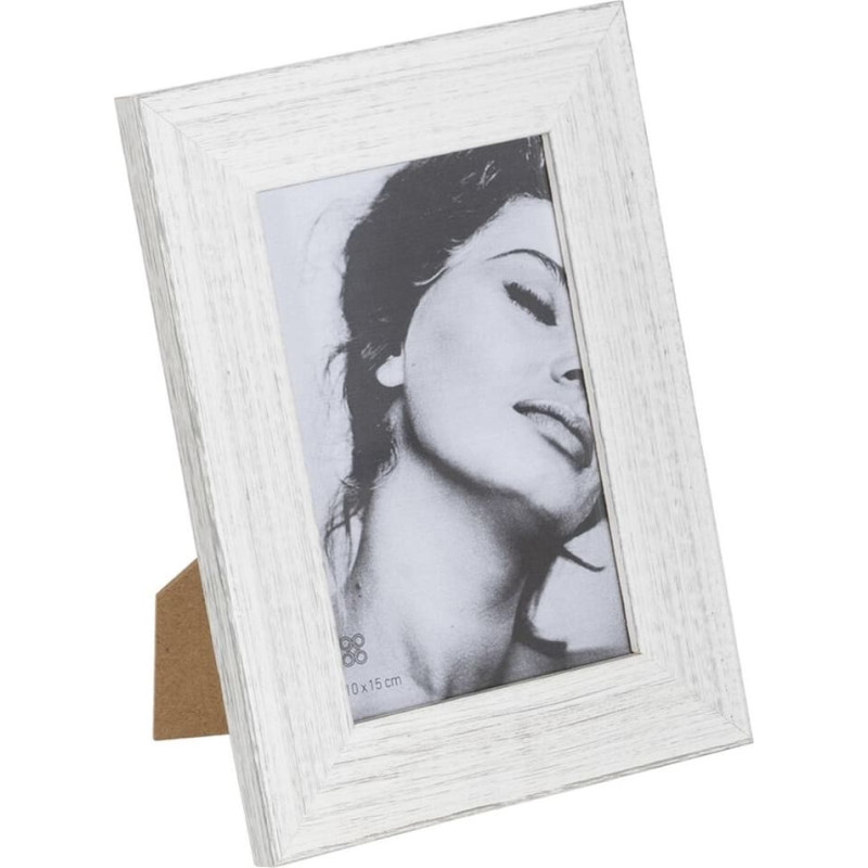 Photo frame White Grey Wood Crystal 15 x 1 x 20 cm