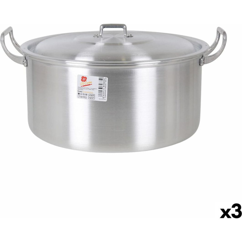 Casserole with lid Aluminium 41 x 33 x 19 cm (3 Units)