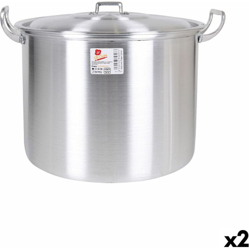 Casserole with Lid Aluminium 41 x 33 x 29 cm (2 Units)