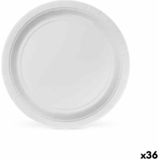 Plate set Algon 20 cm Disposable White Cardboard (36 Units)