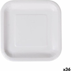 Plate set Algon Disposable White Cardboard 23 cm (36 Units)