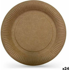 Plate set Algon Disposable kraft paper 10 Pieces 20 cm (24 Units)