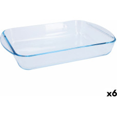 Krāsns Trauks Pyrex Classic Vidrio Caurspīdīgs Stikls Taisnstūra 35 x 23 x 6 cm (6 gb.)