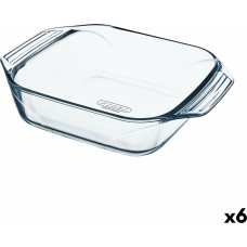 Pasniegšanas Plate Pyrex Irresistible Kvadrāta Caurspīdīgs Stikls 6 gb. 29,2 x 22,7 x 6,8 cm