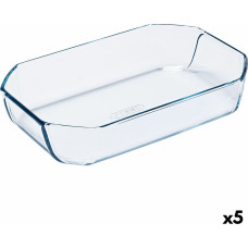 Krāsns Trauks Pyrex Inspiration Caurspīdīgs Stikls Taisnstūra 30 x 20 x 6,45 cm (5 gb.)