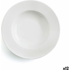 Deep Plate Ariane Orba Ceramic White 23 cm (12 Units)