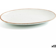 Serving Platter Ariane Terra Oval Ceramic Beige (Ø 26 cm) (12 Units)