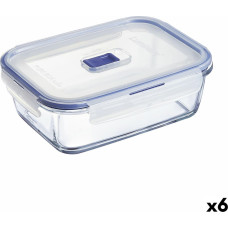 Hermetic Lunch Box Luminarc Pure Box Active 19 x 13 cm 1,22 L Bicoloured Glass (6 Units)