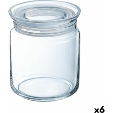 Jar Luminarc Pav Transparent Silicone Glass (1 L) (6 Units)