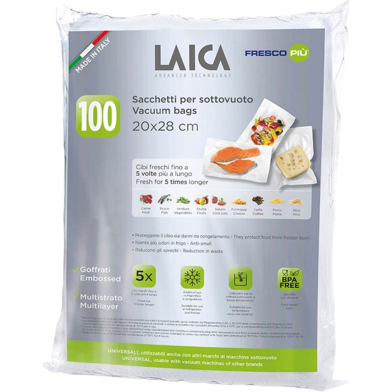 Vacuum Bags LAICA VT3501 100 Pieces 20 x 28 cm